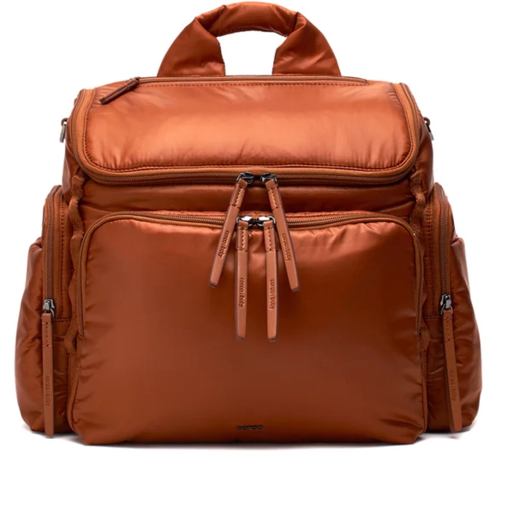 Caraa nylon baby backpack in Clay Medium